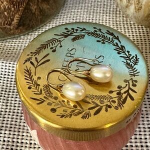 14K Pearl Drop Earrings